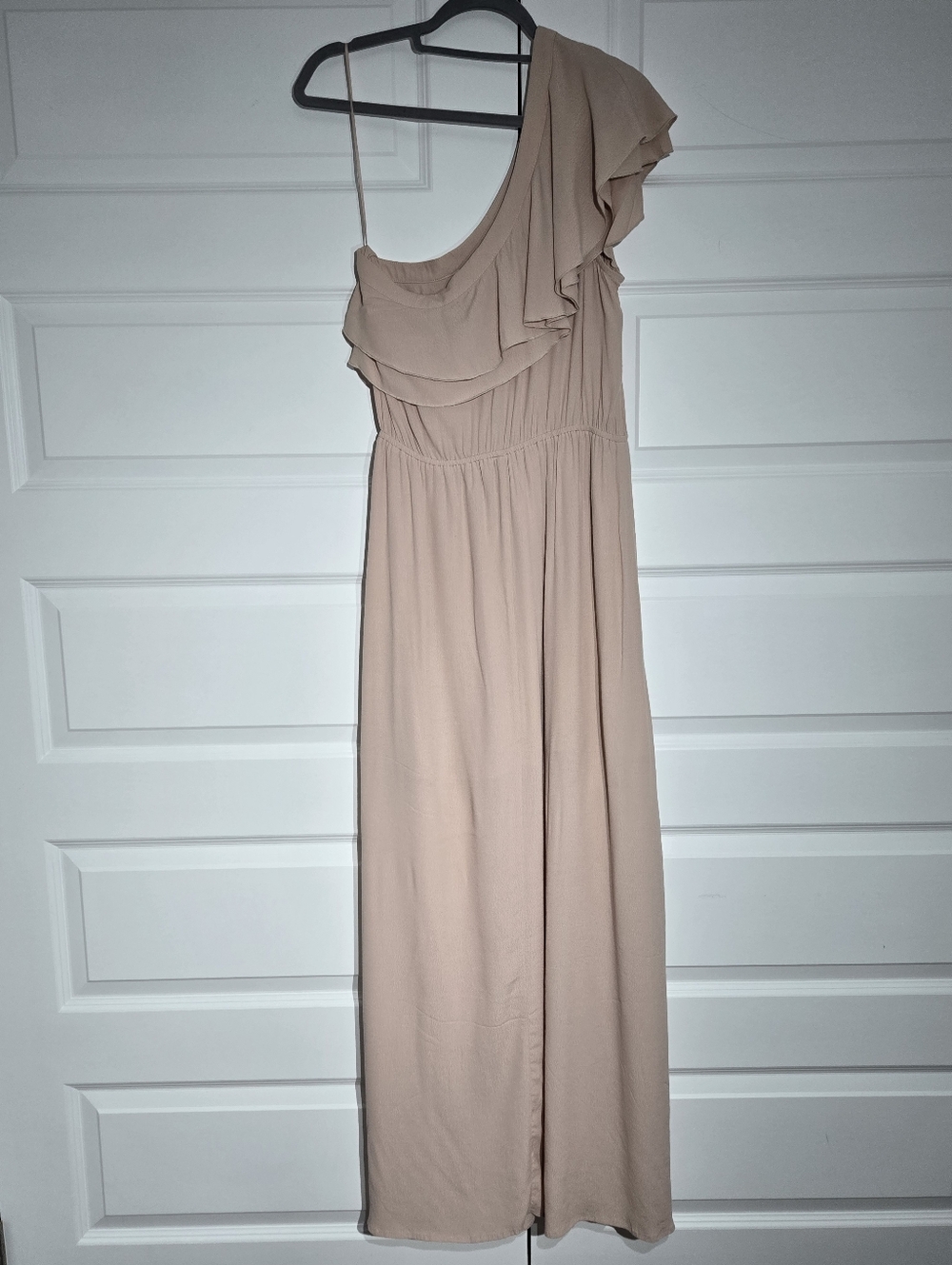 Chelsea28 One-Shoulder Ruffle Maxi Dress - Nude/blush - Picture 4 of 7